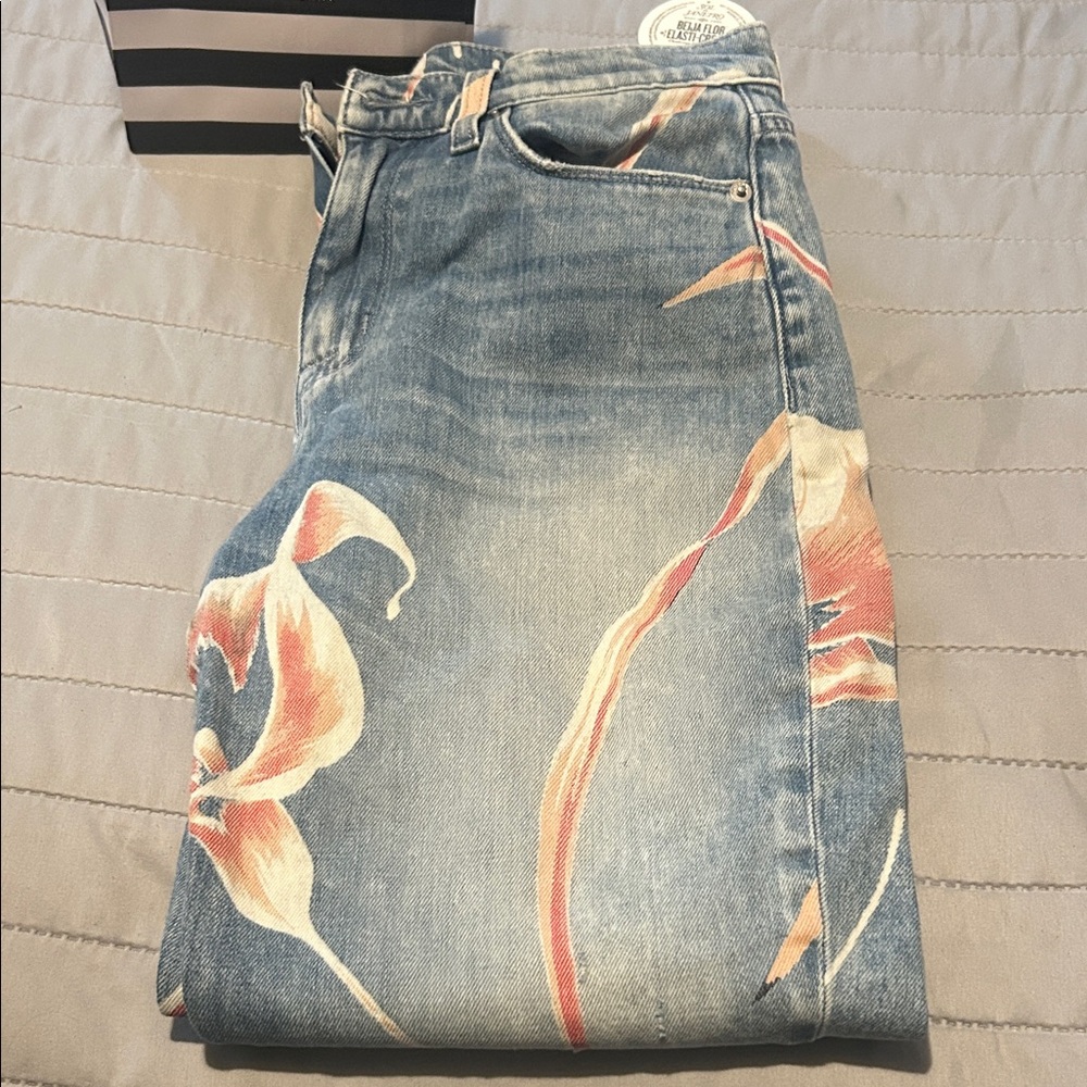 Hudson Jeans Light Blue with Floral Design